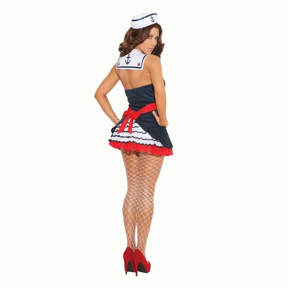 Sexy Sailor Delight 2pc Costume | Retro Nautical Pinup Look - Picture 5 of 9